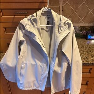 Uniqlo Women's Cream Hooded Trench Jacket